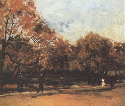 Vincent Van Gogh The Bois de Boulogne with People Walking (nn04) oil painting picture